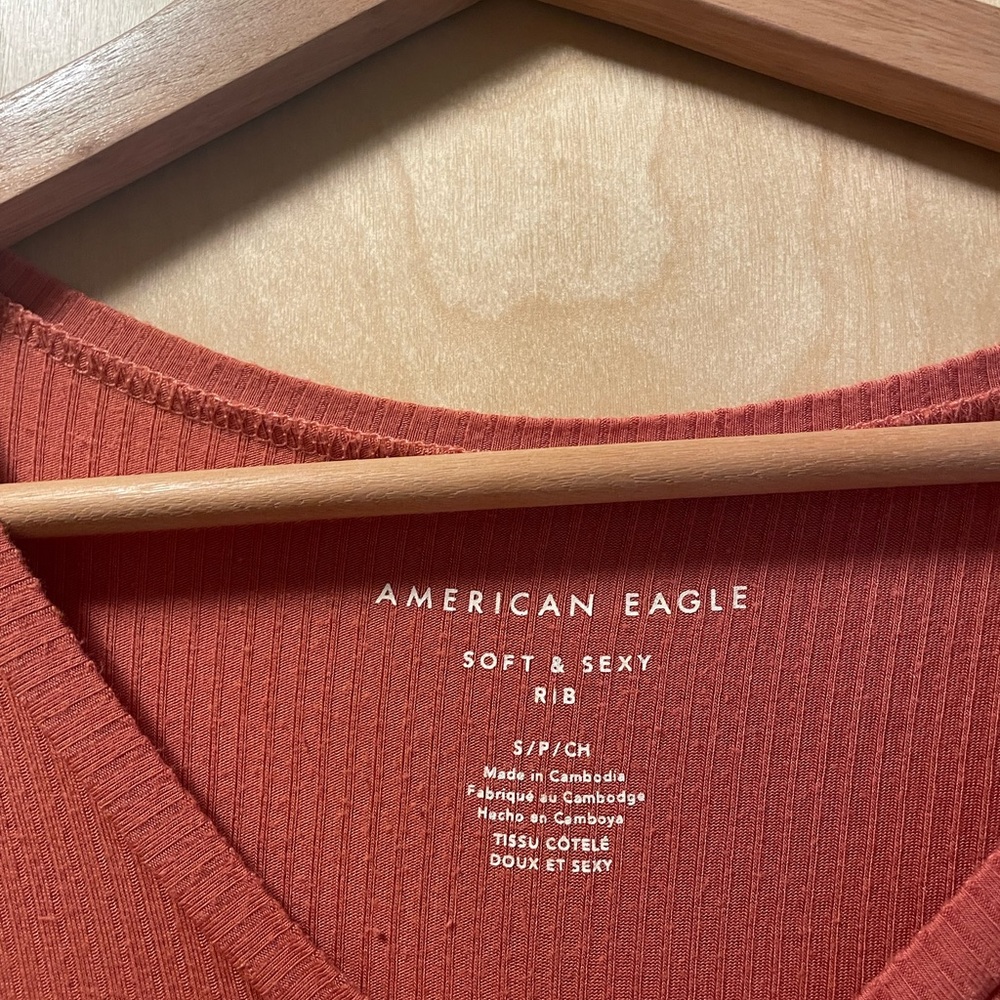 Barely worn, VERY comfy American Eagle top with buttons.